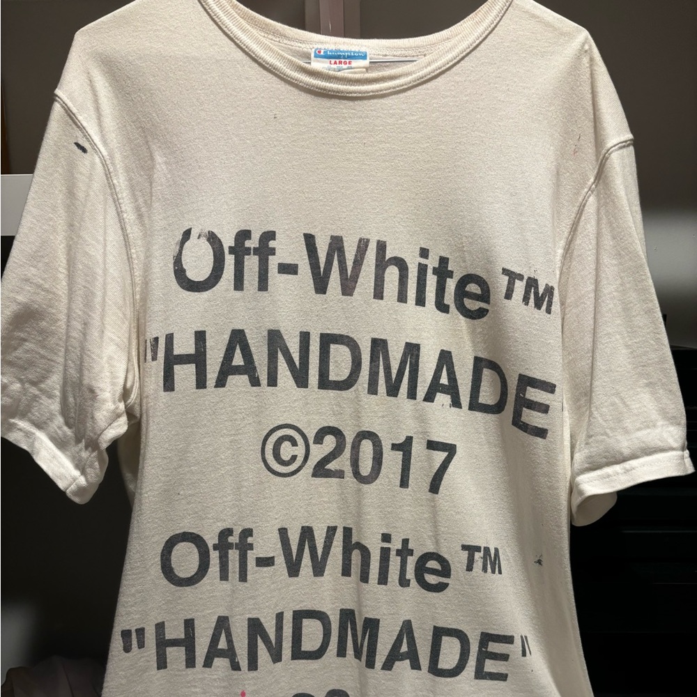 Offwhite x Complexcon Tee 2017. Handprinted by Virgil himself.